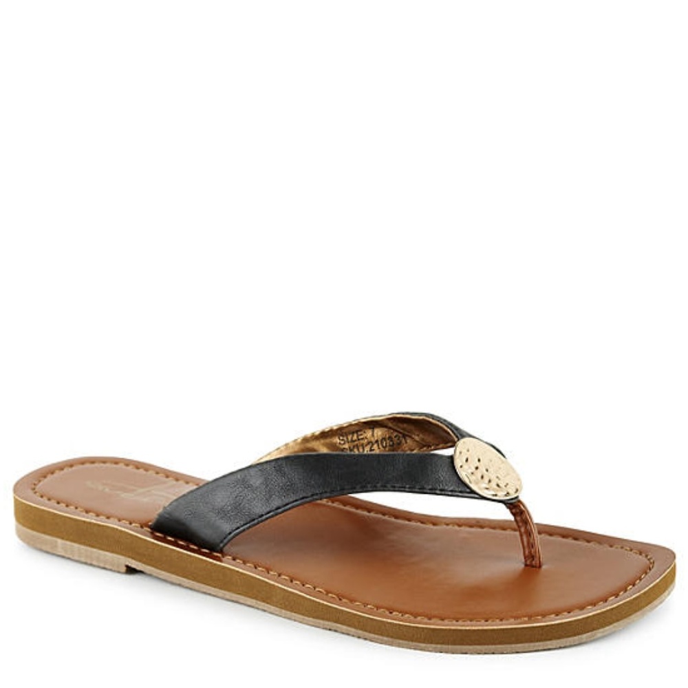 BLUEFIN WOMENS HAMLYN - BLACK SANDALS - FLIPFLOPS